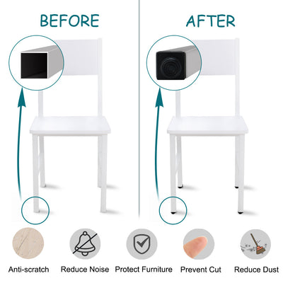 Harfington Uxcell Leveling Feet 38 x 38mm Square Tube Inserts Kit Furniture Glide Adjuster 8 Sets