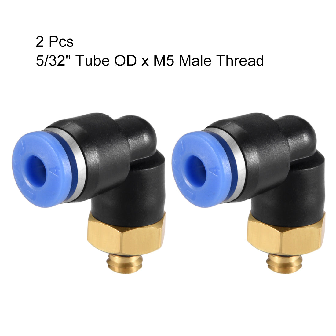 Harfington Push to Connect Tube Fitting, Male Elbow Thread Pneumatic Air Push Fit Lock Fitting