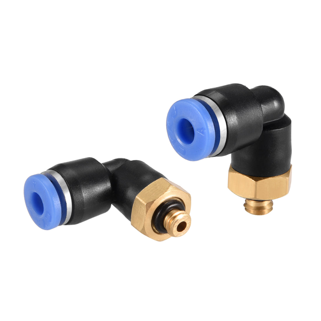 Harfington Push to Connect Tube Fitting, Male Elbow Thread Pneumatic Air Push Fit Lock Fitting