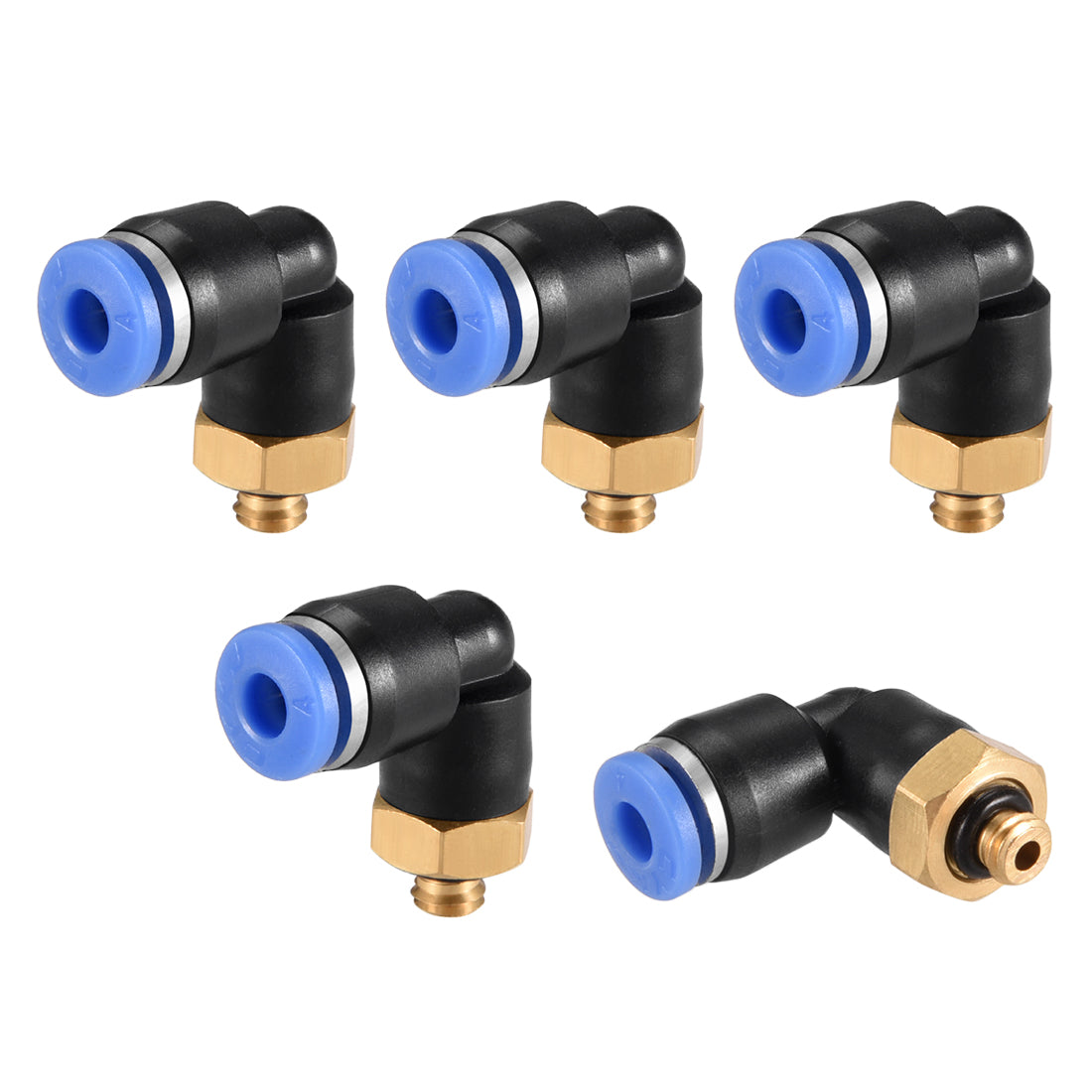 Harfington Push to Connect Tube Fitting, Male Elbow Thread Pneumatic Air Push Fit Lock Fitting