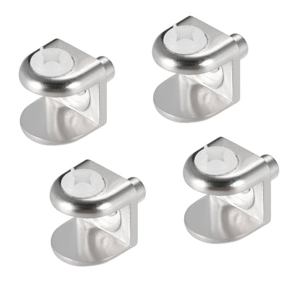 uxcell Uxcell Glass Shelf Brackets, Zinc Alloy Glass Clamp Shaft Mount for 5mm-8mm Thick, 4pcs