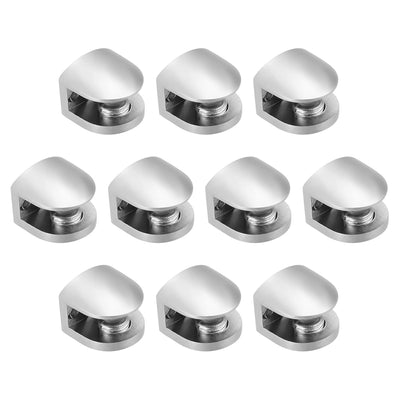 uxcell Uxcell Glass Shelf Support, Zinc Alloy Clip Holder for 5-8mm Thick 10pcs