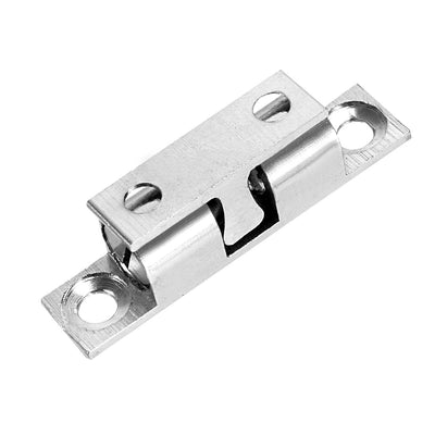 Harfington Uxcell Cabinet Door Closet Brass Double Ball Catch Tension Latch 40mm L Silver Tone