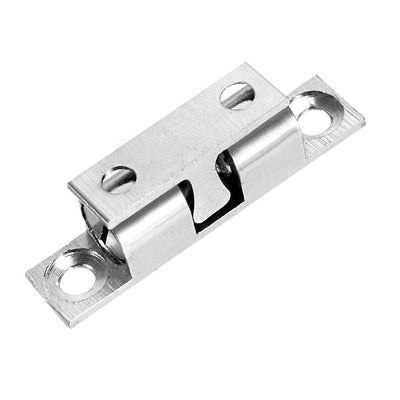 uxcell Uxcell Cabinet Door Closet Brass Double Ball Catch Tension Latch 40mm L Silver Tone