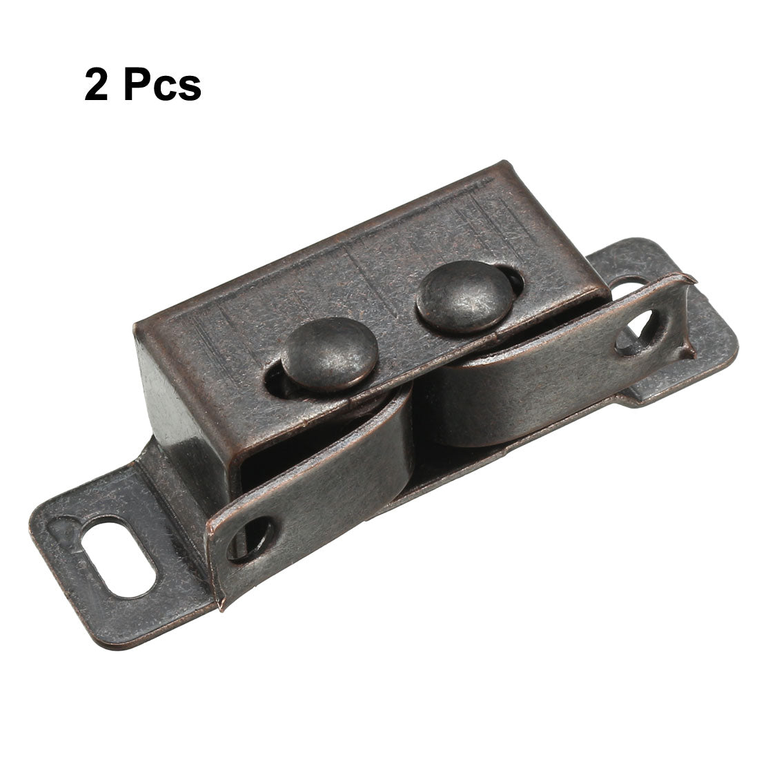 uxcell Uxcell Retro Wardrobe Door Iron Double Ball Roller Catch Latch, Copper Tone 2pcs