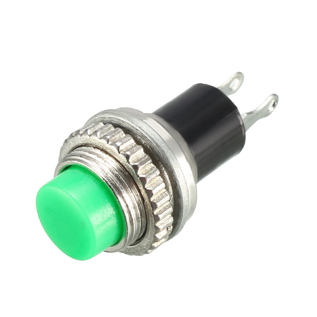 uxcell Uxcell 10mm Mounting Hole Green Momentary Push Button Switch SPST NO 5pcs