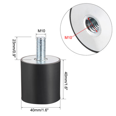 Harfington Uxcell Thread Male Female Rubber Mounts,Vibration Isolators pcs