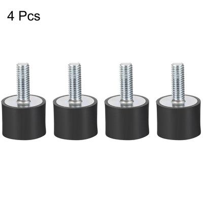 Harfington Uxcell Thread Male Female Rubber Mounts,Vibration Isolators 4pcs