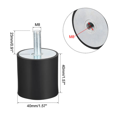 Harfington Uxcell Thread Male Female Rubber Mounts,Vibration Isolators pcs