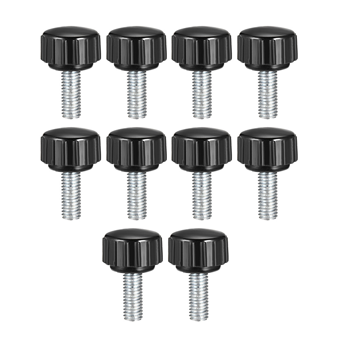 uxcell Uxcell M5 x 16mm Male Thread Knurled Clamping Knobs Grip Thumb Screw on Type 10 Pcs