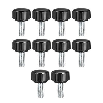 uxcell Uxcell M5 x 16mm Male Thread Knurled Clamping Knobs Grip Thumb Screw on Type 10 Pcs