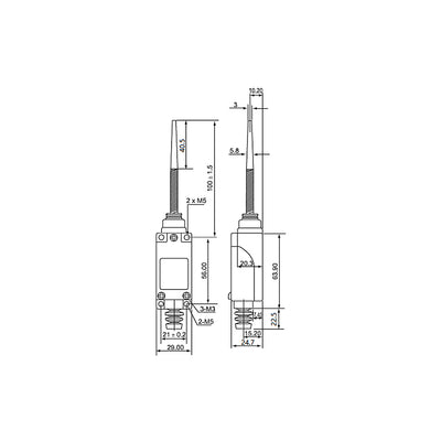 Harfington Uxcell Grenze Schalter Flexible Spule Feder 1NC+1NO CNC Mühle Laser Plasma IP65 TZ-8166