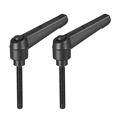 Harfington Uxcell M6 x 16mmThread Push Button Ratchet Level Adjustable Handle Male Threaded Stud 2pcs