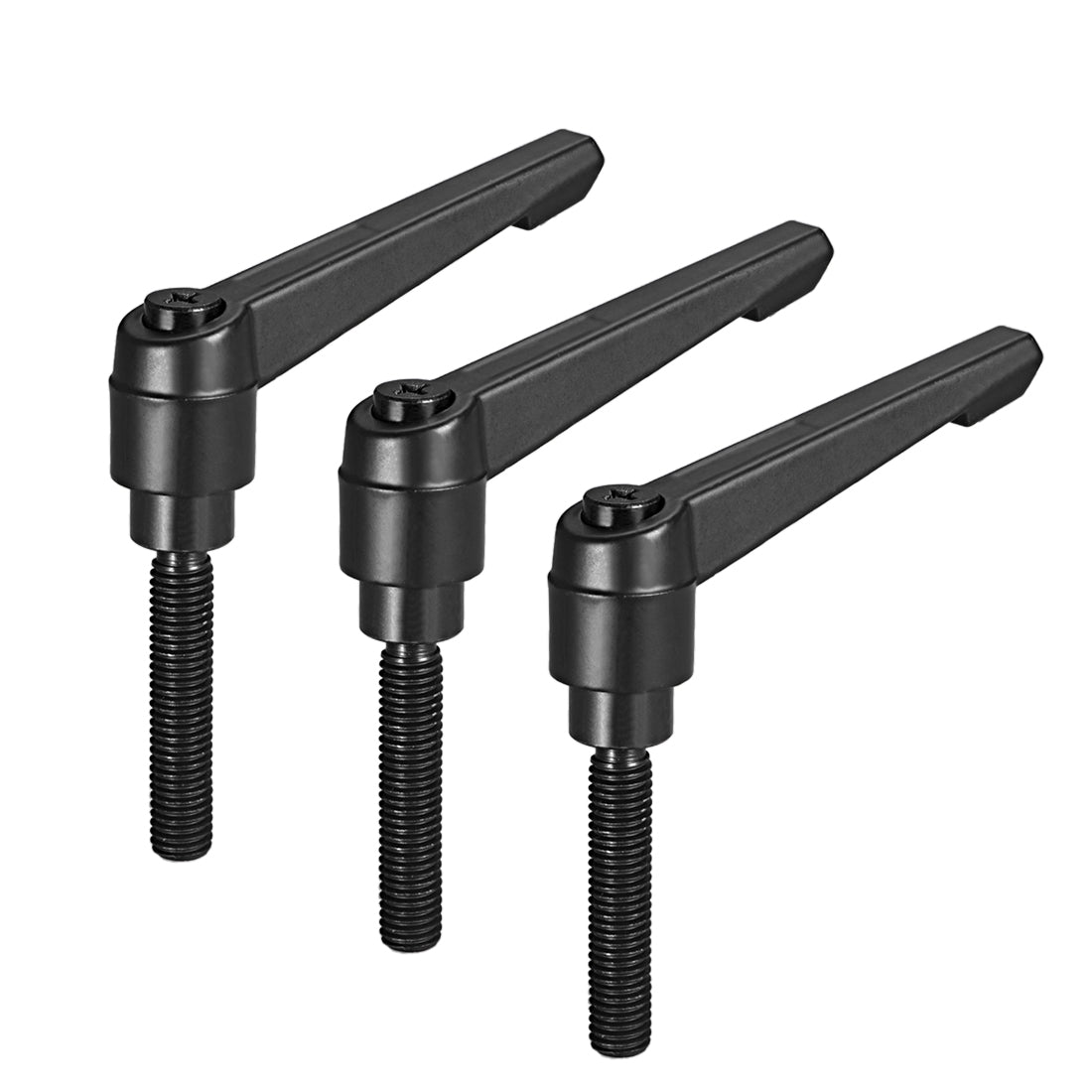 uxcell Uxcell Handles Adjustable Clamping Lever Thread Push Button Ratchet Male Thread Stud 3Pack