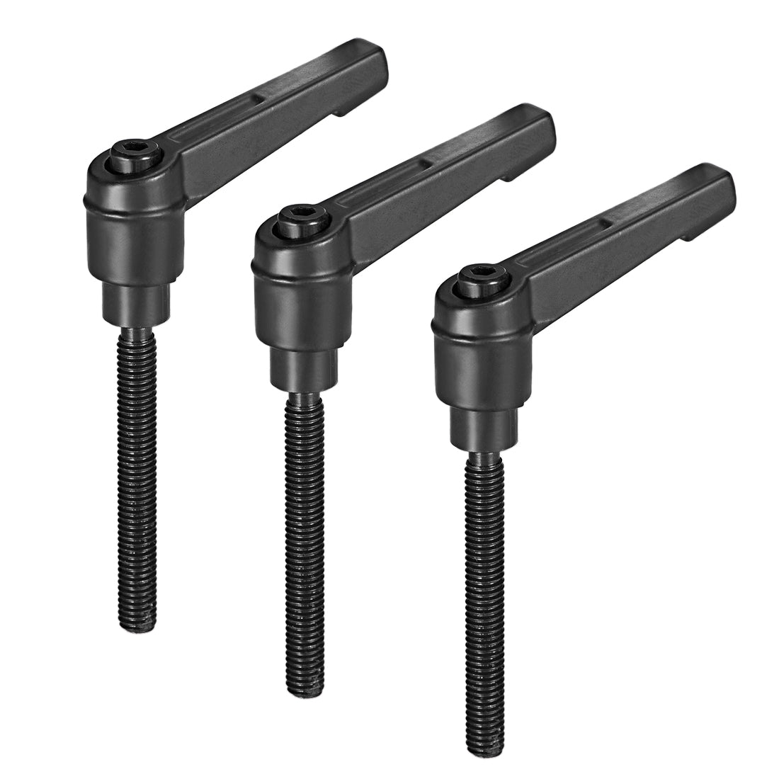 uxcell Uxcell Handles Adjustable Clamping Lever Thread Push Button Ratchet Male Thread Stud 3Pack