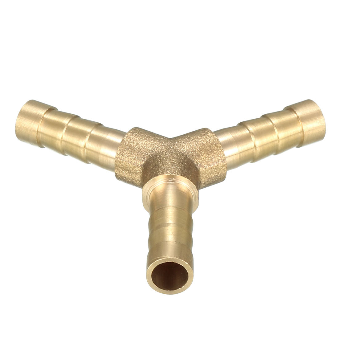 uxcell Uxcell 6mm Brass Barb Hose Fitting Tee Y-Shaped 3 Way Connector Adapter Joiner 5pcs