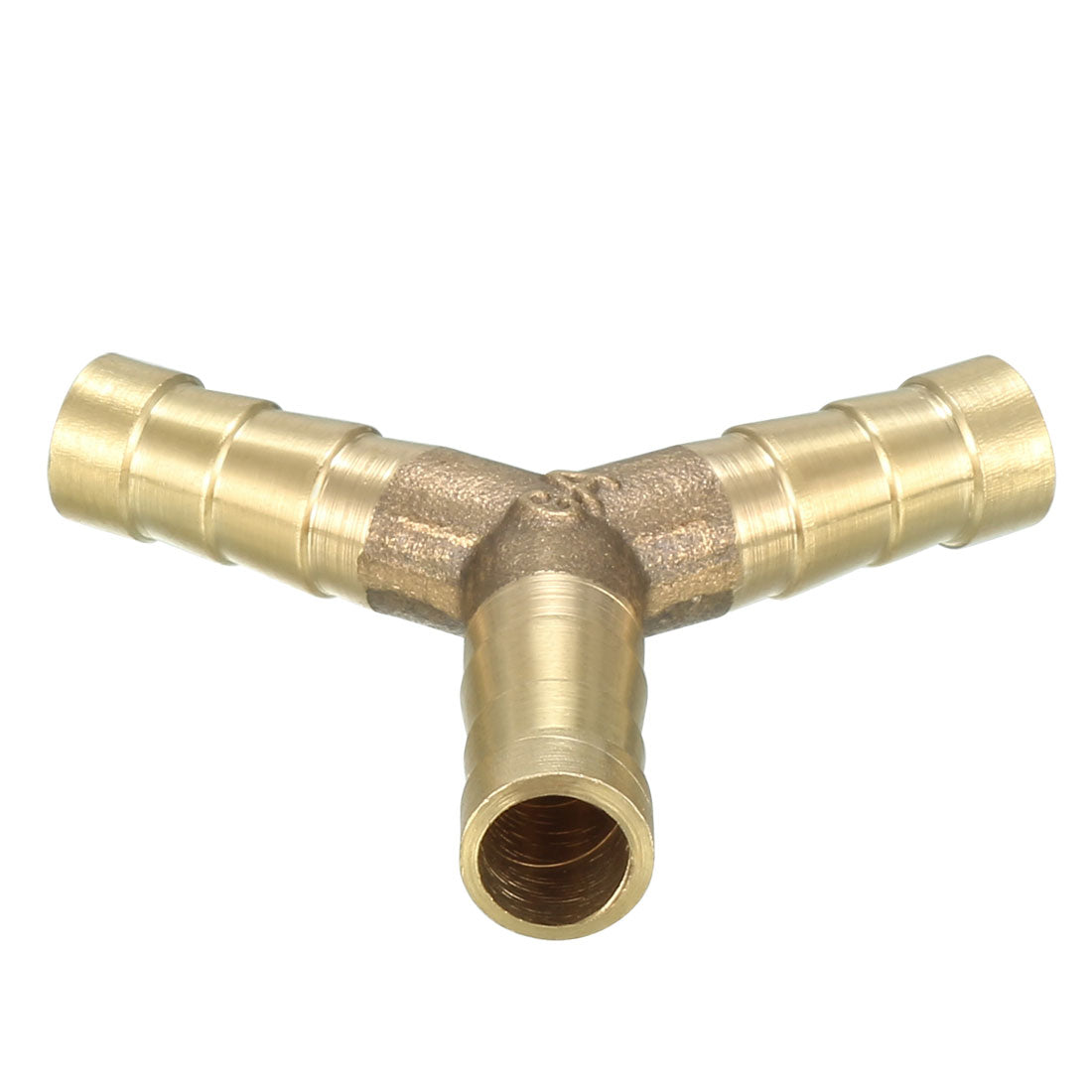 uxcell Uxcell 8mm Brass Barb Hose Fitting Tee Y-Shaped 3 Way Connector Adapter Joiner