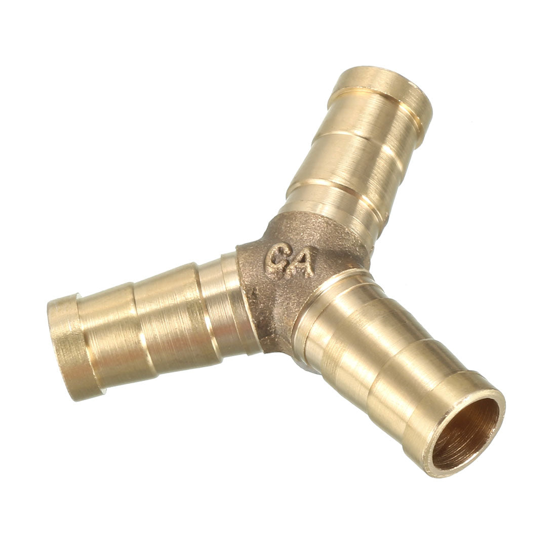 uxcell Uxcell 10mm Brass Barb Hose Fitting Tee Y-Shaped 3 Way Connector Adapter Joiner