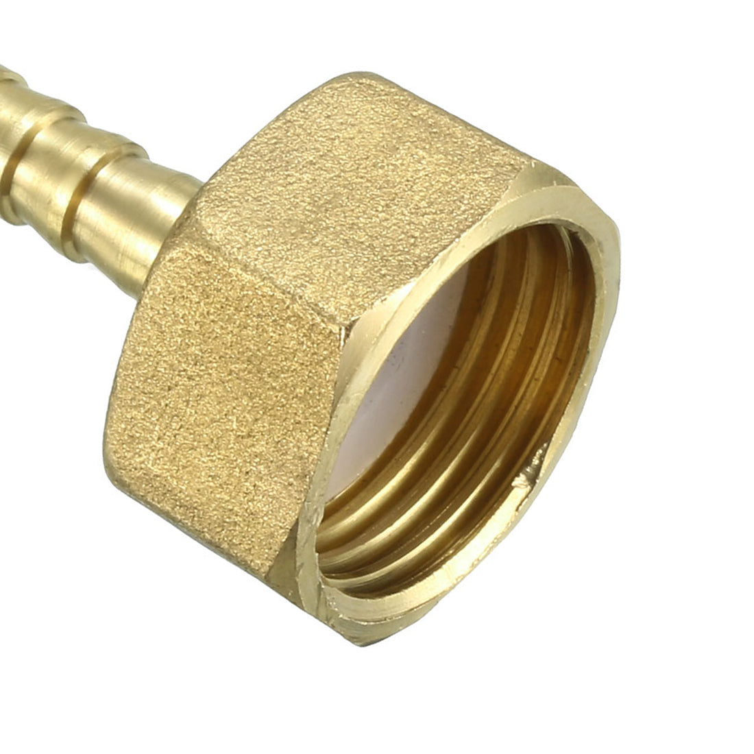 uxcell Uxcell Brass Barb Hose Fitting Connector Adapter 6.5mm Barbed x G1/2 Female Pipe