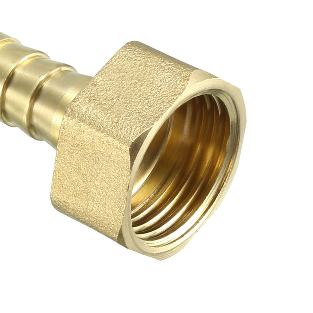 uxcell Uxcell Brass Barb Hose Fitting Connector Adapter 10mm Barbed x 1/2 PT Female Pipe 2pcs