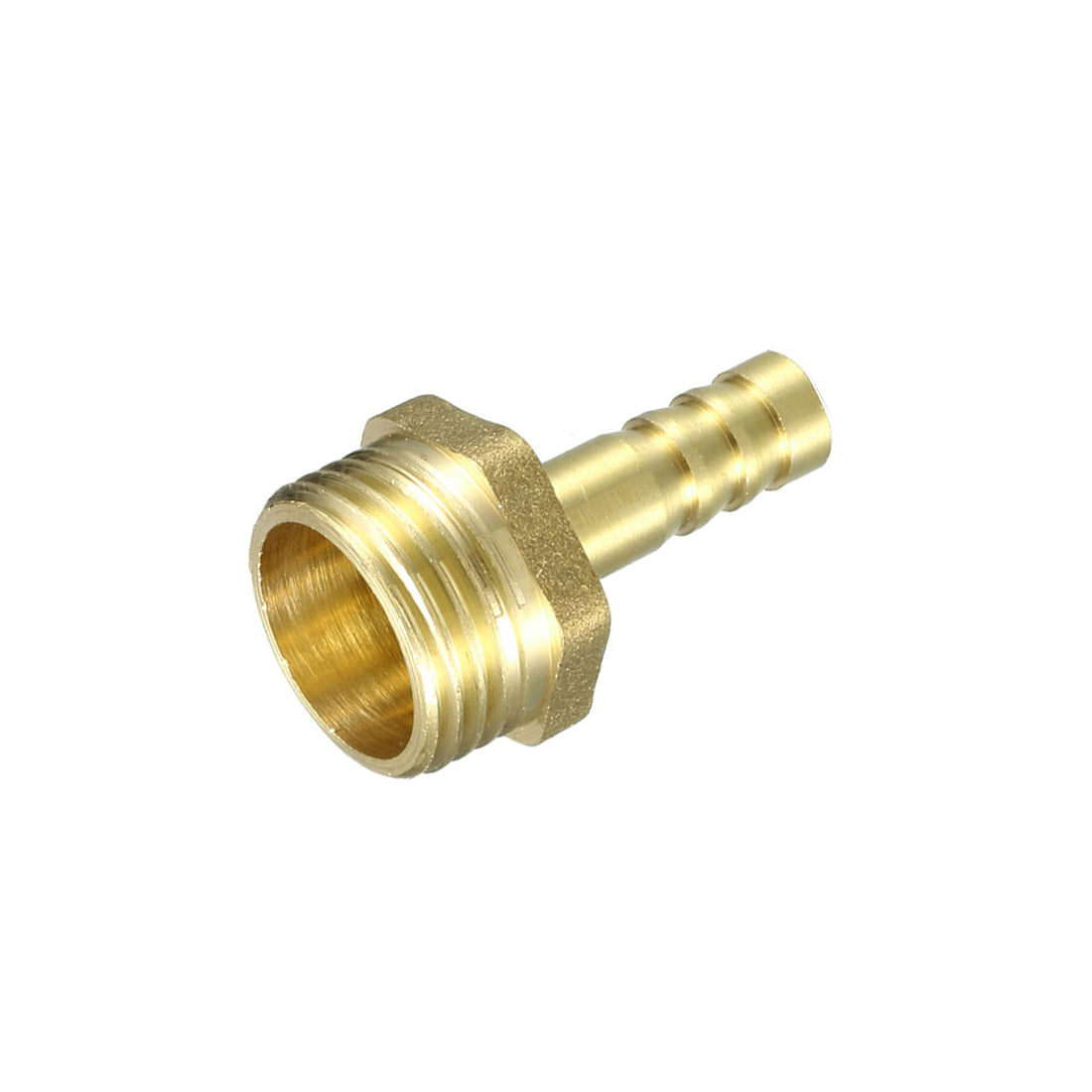 uxcell Uxcell Brass Barb Hose Fitting Connector Adapter 8.5mm Barbed x G1/2 Male Pipe 5pcs