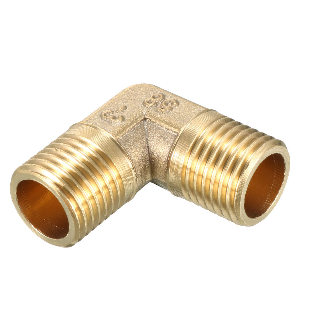 uxcell Uxcell Brass Elbow Pipe Fitting 90 Degree G1/4 Male x G1/4 Male Connector 2pcs