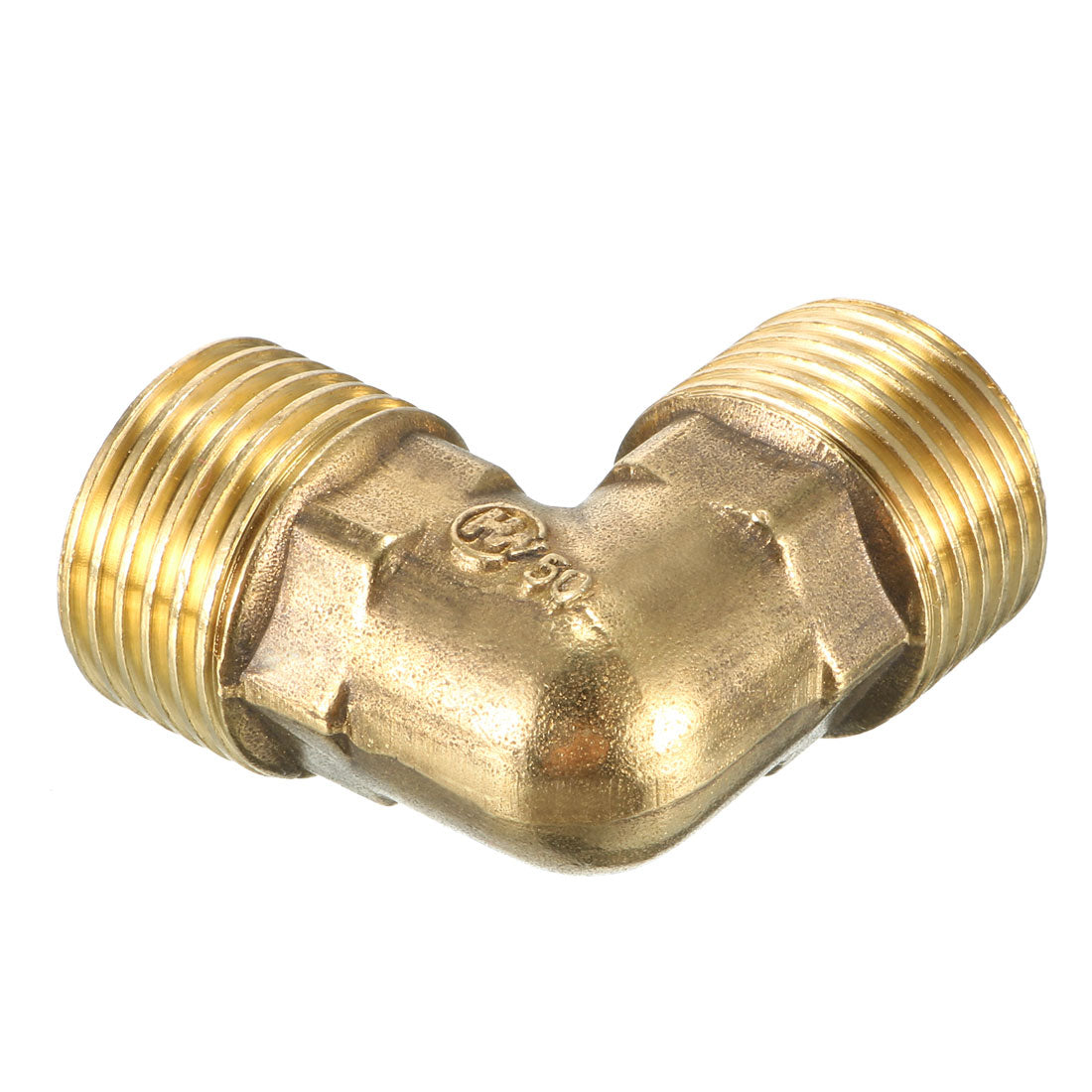 uxcell Uxcell Brass Elbow Pipe Fitting 90 Degree G1/2 Male x G1/2 Male Connector 2pcs