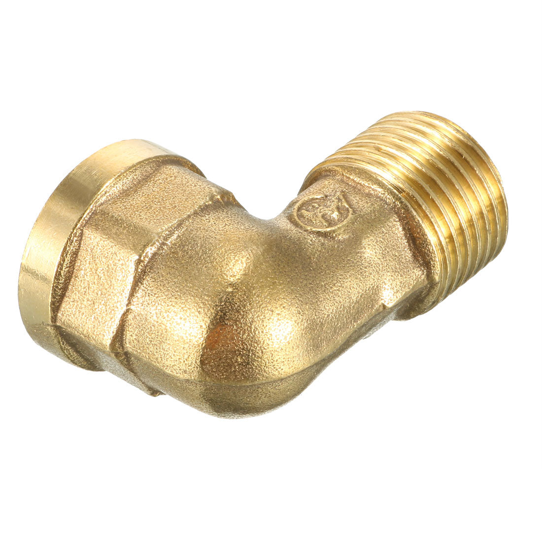 uxcell Uxcell Brass Elbow Pipe Fitting 90 Degree 1/2 BSP Male x 1/2 PT Female Coupler