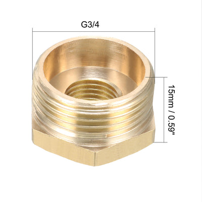 Harfington Uxcell Gewinde Rohr Montage 3/4 PT Außenx1/4 PT Innen Hexagon Buchse Adapter de