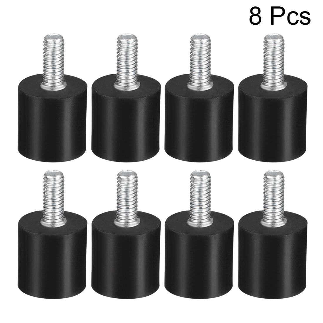 uxcell Uxcell 8Stk.M4 Stecker Buchse Gummihalterungen Schwingungsisolatoren Stoßdämpfer 13 mm x  13mm Schwarz