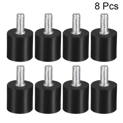 Harfington Uxcell 8Stk.M4 Stecker Buchse Gummihalterungen Schwingungsisolatoren Stoßdämpfer 13 mm x  13mm Schwarz