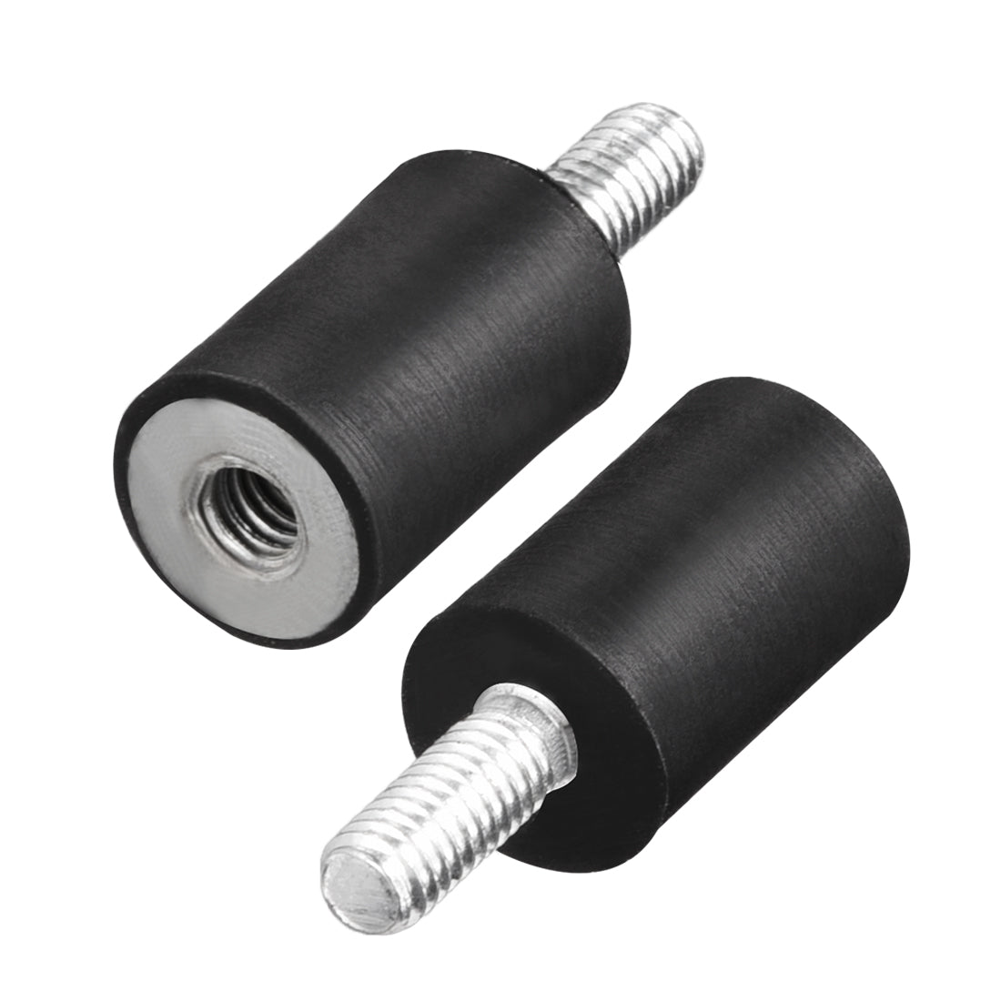 uxcell Uxcell M4 Thread Male Female Rubber Mounts,Vibration Isolators,10mm x 15mm Black 2pcs