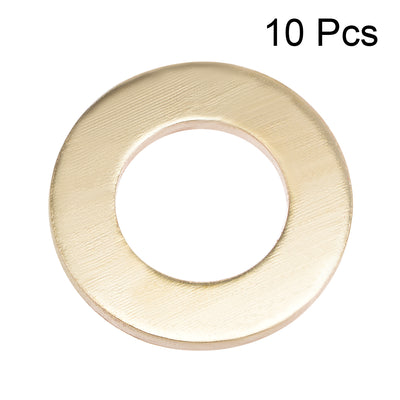 Harfington Uxcell 10Pcs 20.5mm x 36mm x 3mm Copper Flat Washer for Screw Bolt