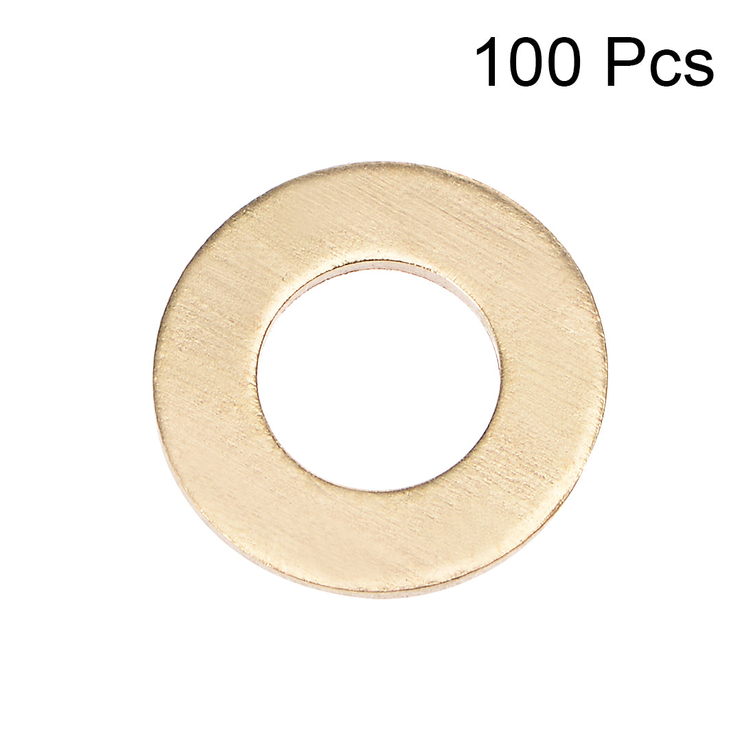 uxcell Uxcell 100Pcs 6.3mm x 12mm x 1mm Copper Flat Washer for Screw Bolt