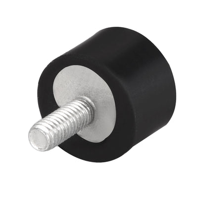 Harfington Uxcell M4 Male Female Rubber Mounts,Vibration Isolators,15mm x 10mm Black 4pcs