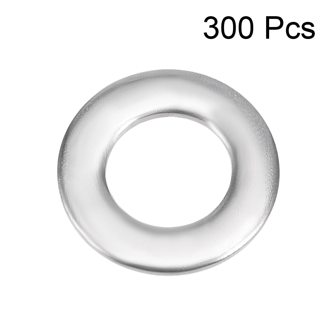 uxcell Uxcell 300 Pcs 10mm x 5.5mm x 0.8mm 304 Stainless Steel Flat Washer for Screw Bolt