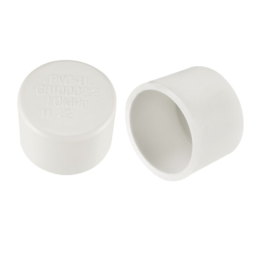 uxcell Uxcell 32mm PVC Pipe Cap Fitting, Slip Socket External End Caps 2 Pcs