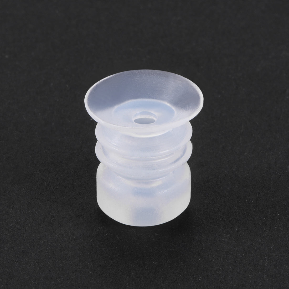 uxcell Uxcell Clear White Soft Silicone Waterproof Vacuum Suction Cup 15mmx5mm Bellows Suction Cup,4pcs