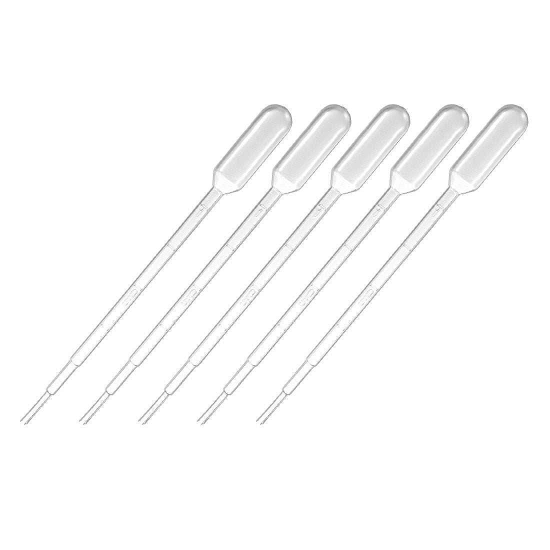 uxcell Uxcell 20 Pcs 1ml Disposable Pasteur Pipettes Test Tubes Liquid Drop Droppers Graduated 144mm Long