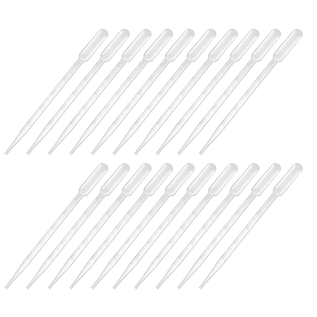 uxcell Uxcell 100 Pcs 5ml Disposable Pasteur Pipettes Test Tubes Liquid Drop Droppers Graduated 205mm Long