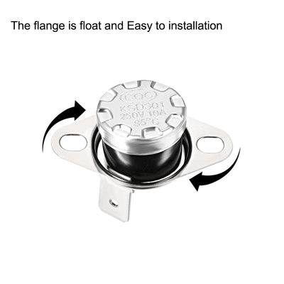 Harfington Uxcell Temperature Control Switch , Thermostat , KSD301 95°C , 10A , Normally Open N.O 2pcs