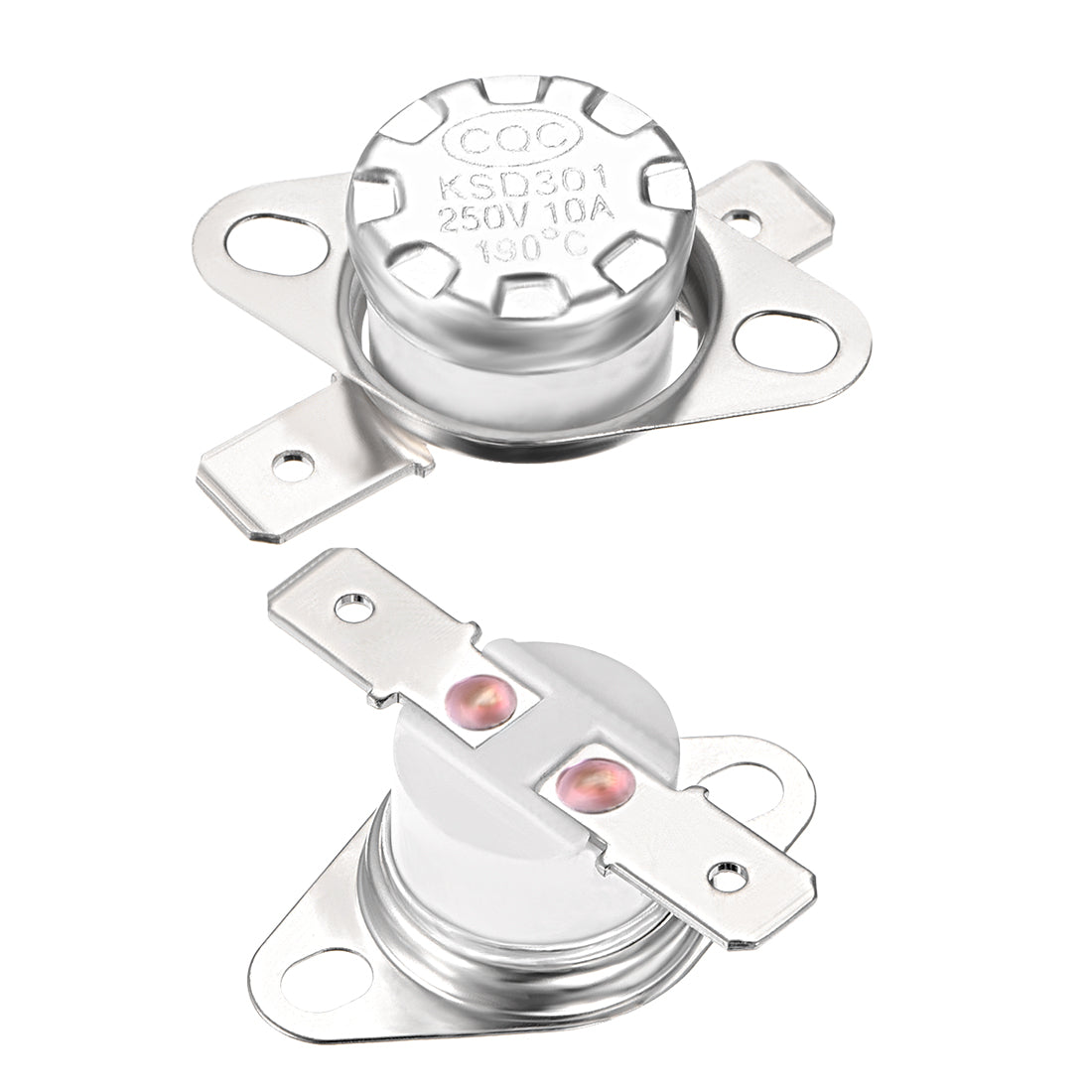 uxcell Uxcell Temperature Control Switch , Thermostat , KSD301 190°C , 10A , Normally Closed N.C 6.3mm Pin 2pcs,Ceramic Material