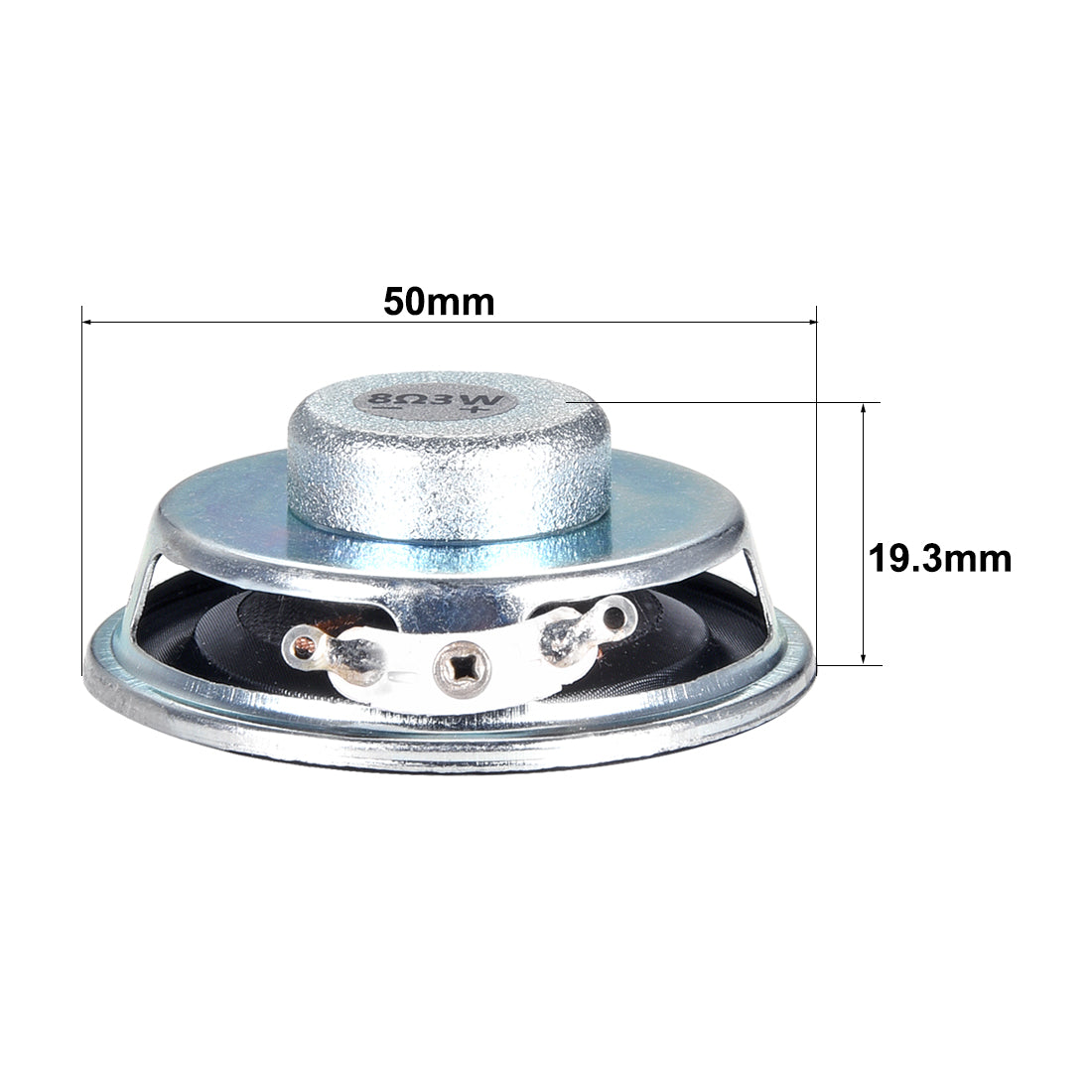 uxcell Uxcell 4Stk 3W 8 Ohm Lautsprecher 50mm runde Form für DIY Audio Lautsprecher