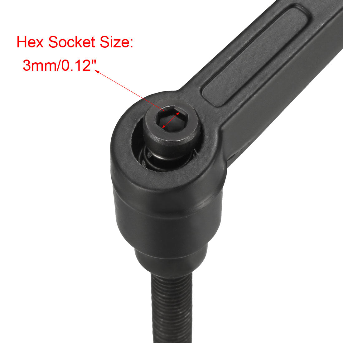 Uxcell Uxcell M6 x 16mmThread Push Button Ratchet Level Adjustable Handle Male Threaded Stud 2pcs