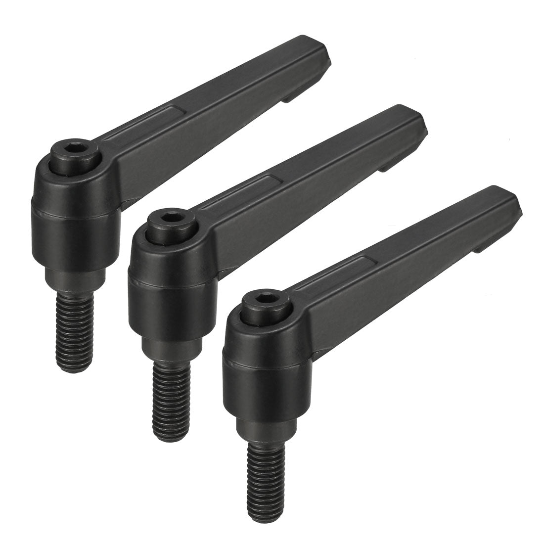 uxcell Uxcell Handles Adjustable Clamping Lever Thread Push Button Ratchet Male Thread Stud 3Pack