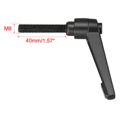 Harfington Uxcell M10 x 25mm Thread Push Button Ratchet Level Adjustable Handle Male Stud