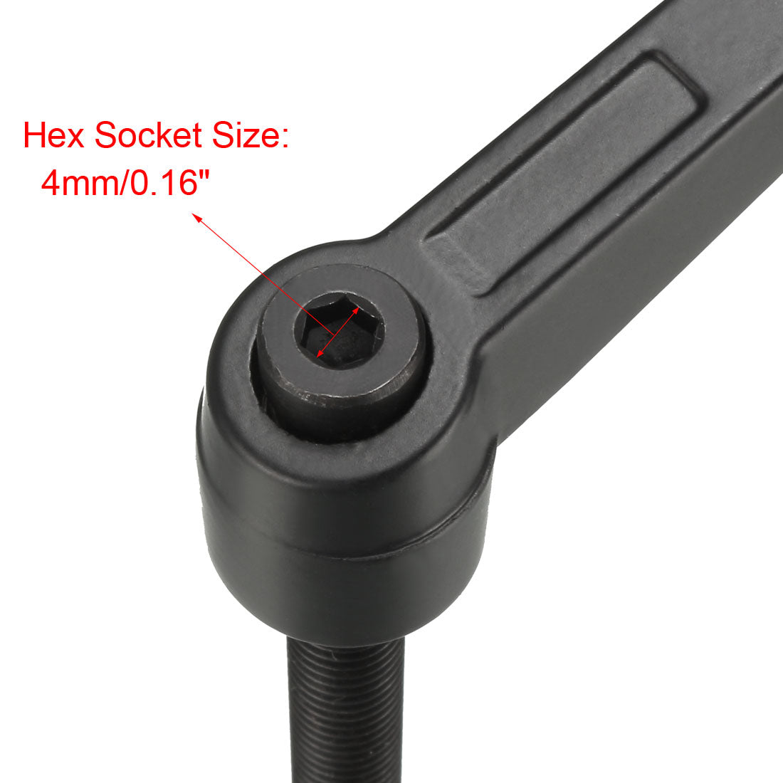 Uxcell Uxcell M10 x 25mm Thread Push Button Ratchet Level Adjustable Handle Male Stud