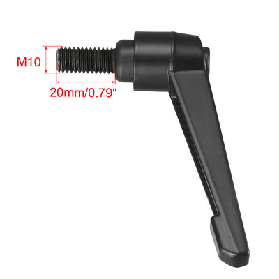 Harfington Uxcell M10 x 25mm Thread Push Button Ratchet Level Adjustable Handle Male Stud