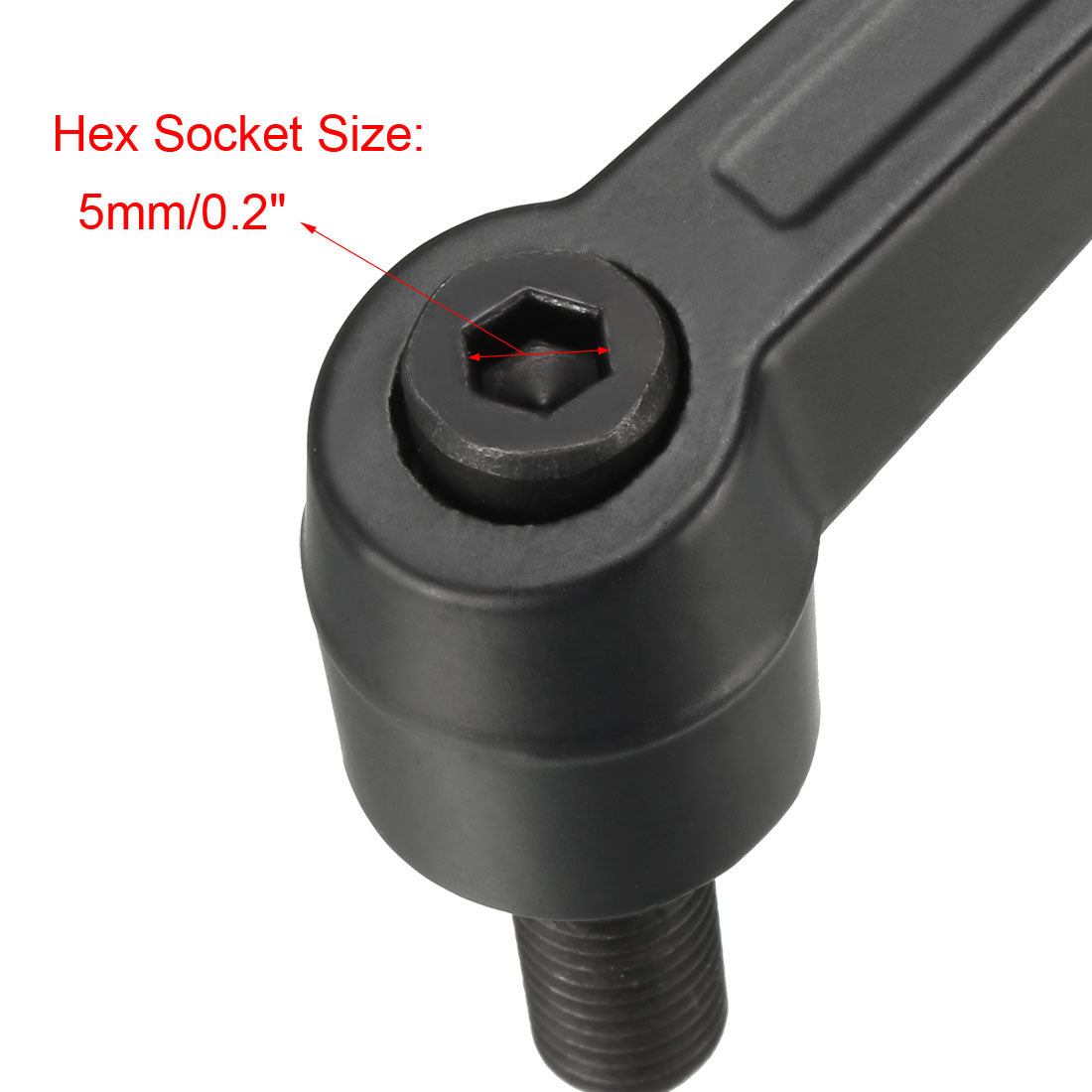 Uxcell Uxcell M10 x 25mm Thread Push Button Ratchet Level Adjustable Handle Male Stud