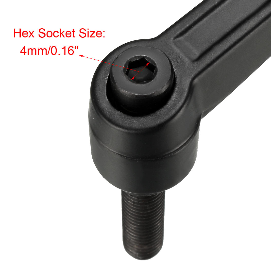 uxcell Uxcell Handles Adjustable Clamping Lever Thread Push Button Ratchet Male Thread Stud 3Pack